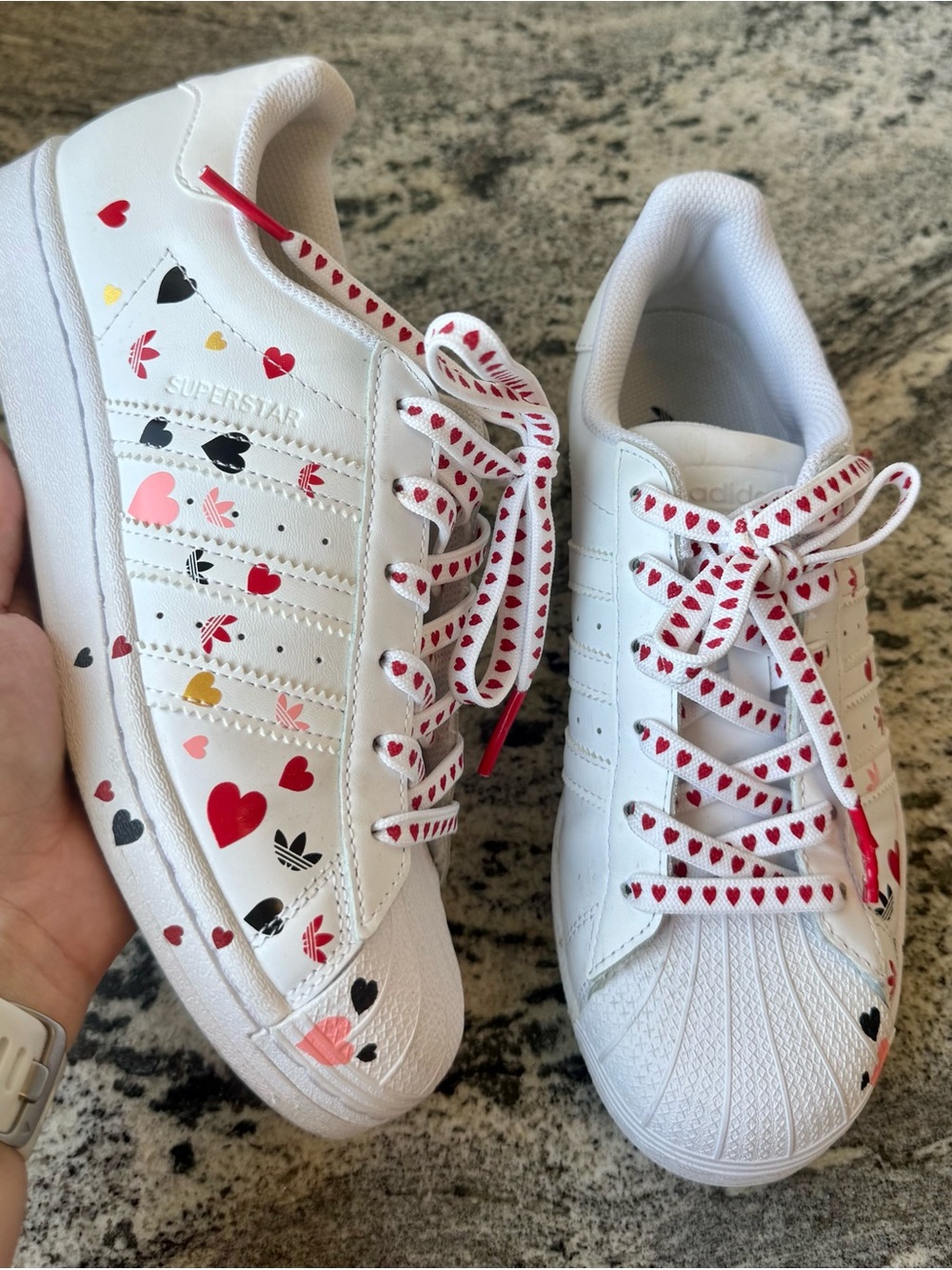 adidas Originals Superstar "Valentine's Day" (2023) edition. Size 7. (Runs Big)